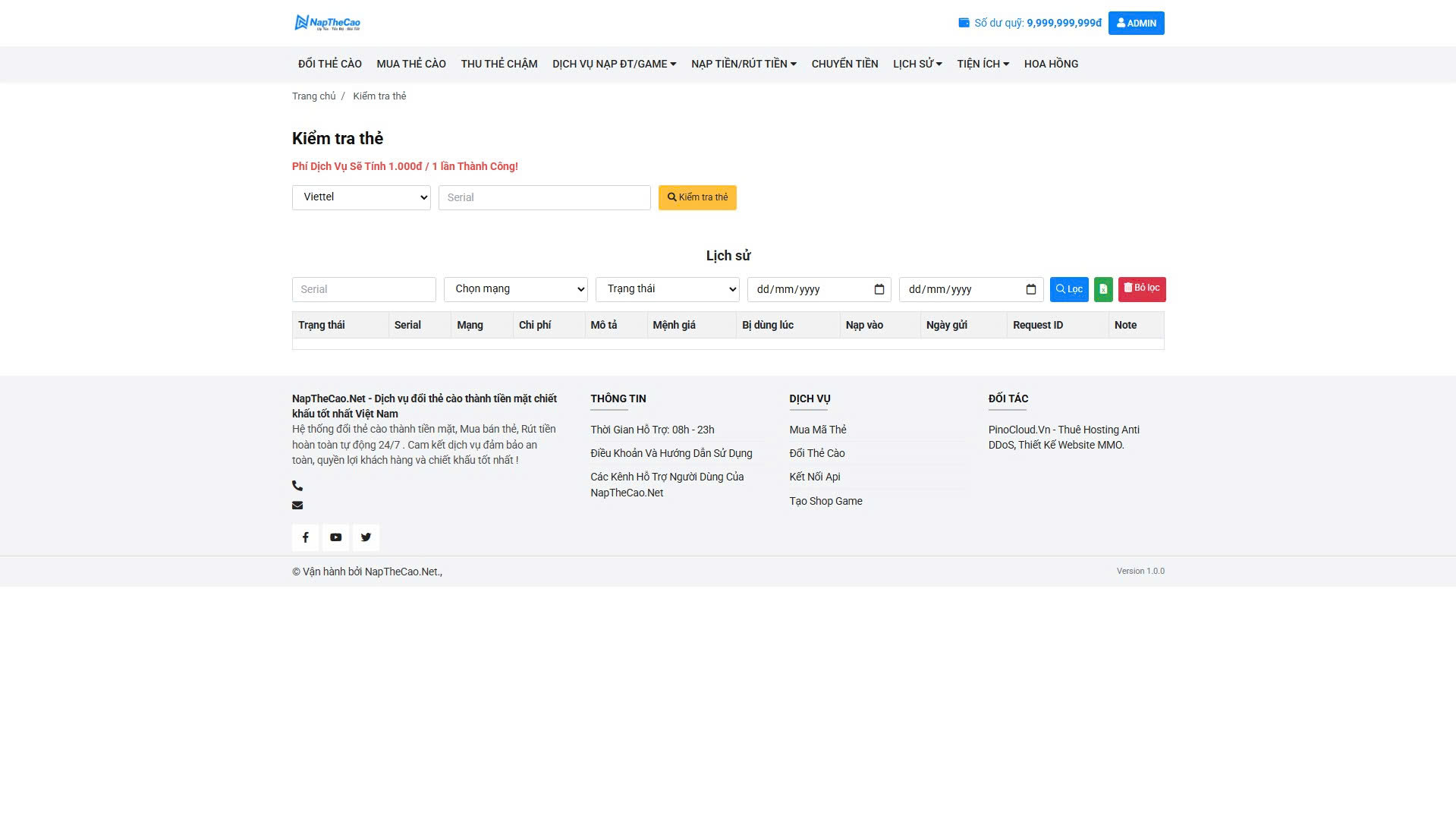 [SHOPTHE V1] Website đổi thẻ – mua thẻ – nạp topup tự động