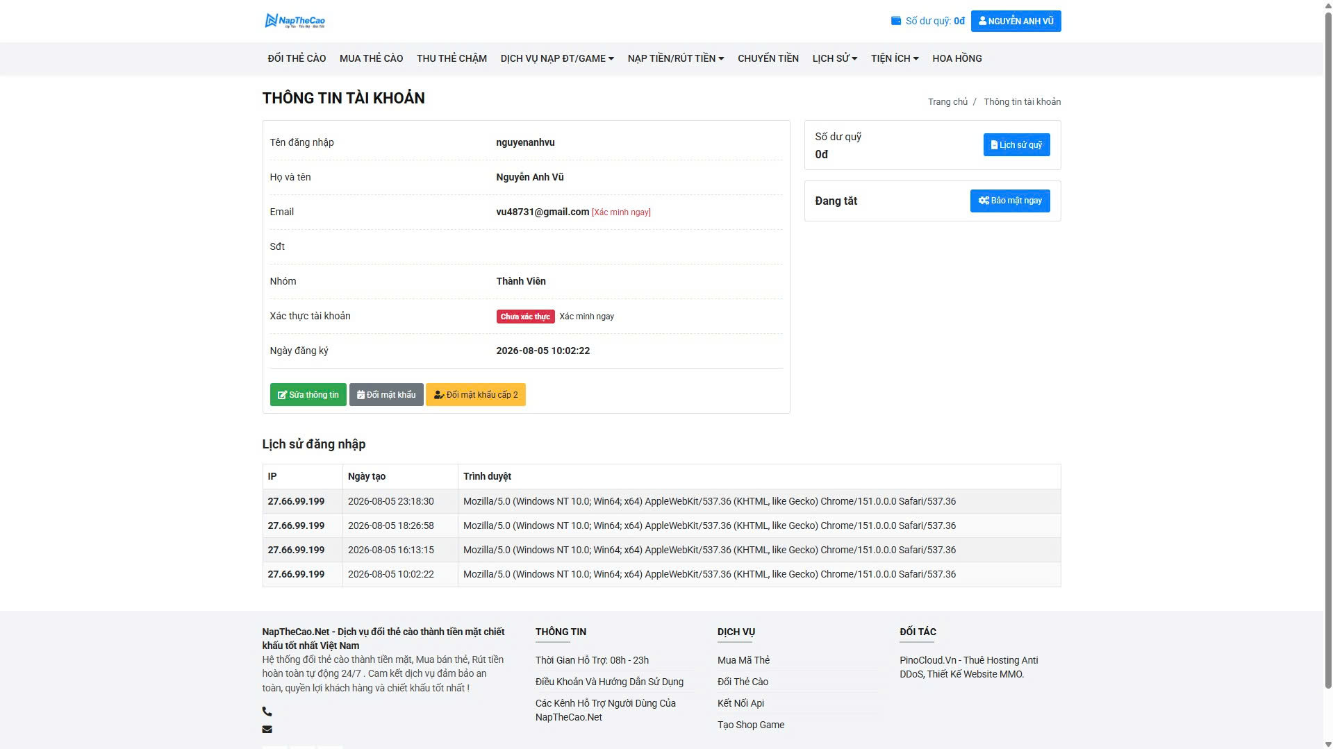 [SHOPTHE V1] Website đổi thẻ – mua thẻ – nạp topup tự động