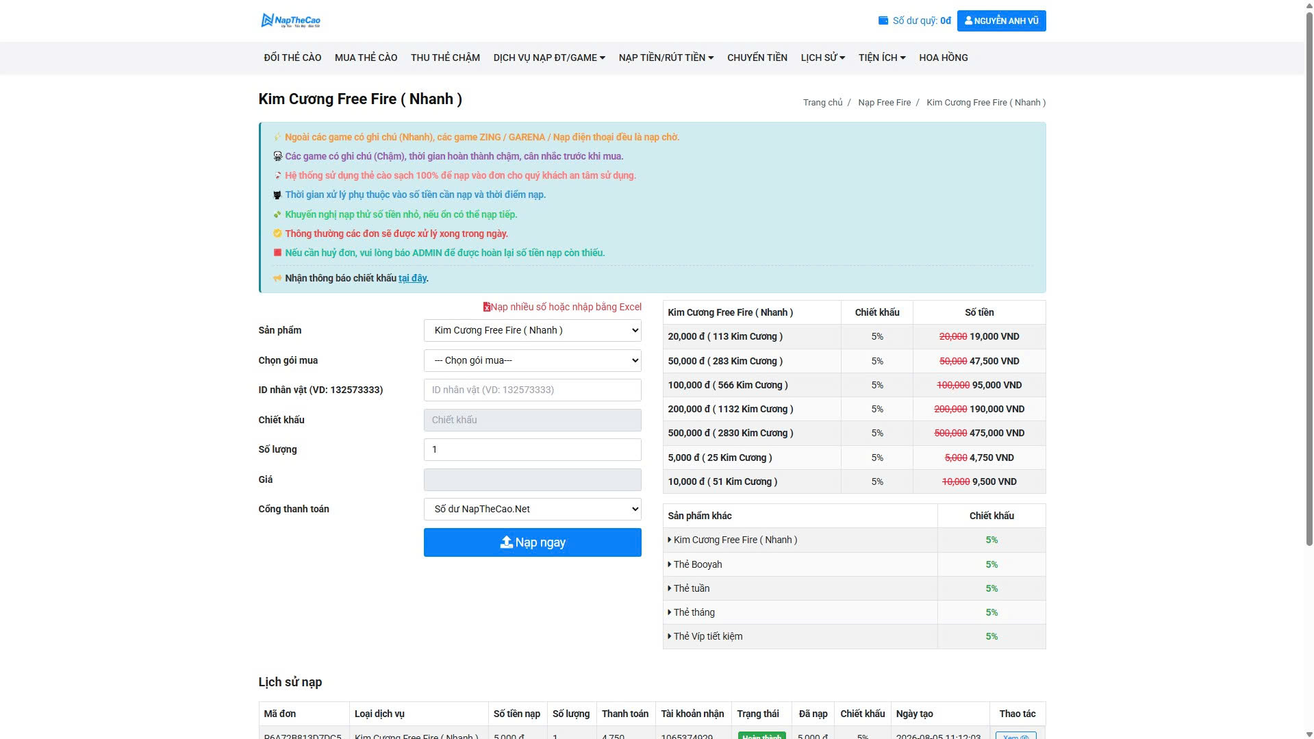 [SHOPTHE V1] Website đổi thẻ – mua thẻ – nạp topup tự động