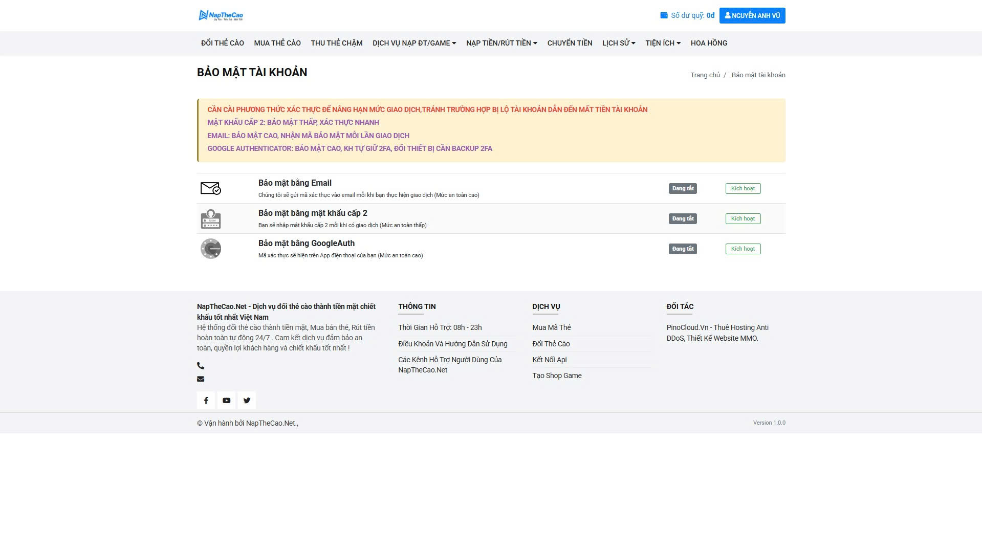 [SHOPTHE V1] Website đổi thẻ – mua thẻ – nạp topup tự động